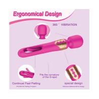 Ellie Flicking Wand Vibrador Rosa Fucsia