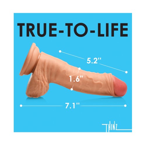 Dildo Curve Toys Thinz 7 Pulgadas Sin Cortar con Fuerte Succión