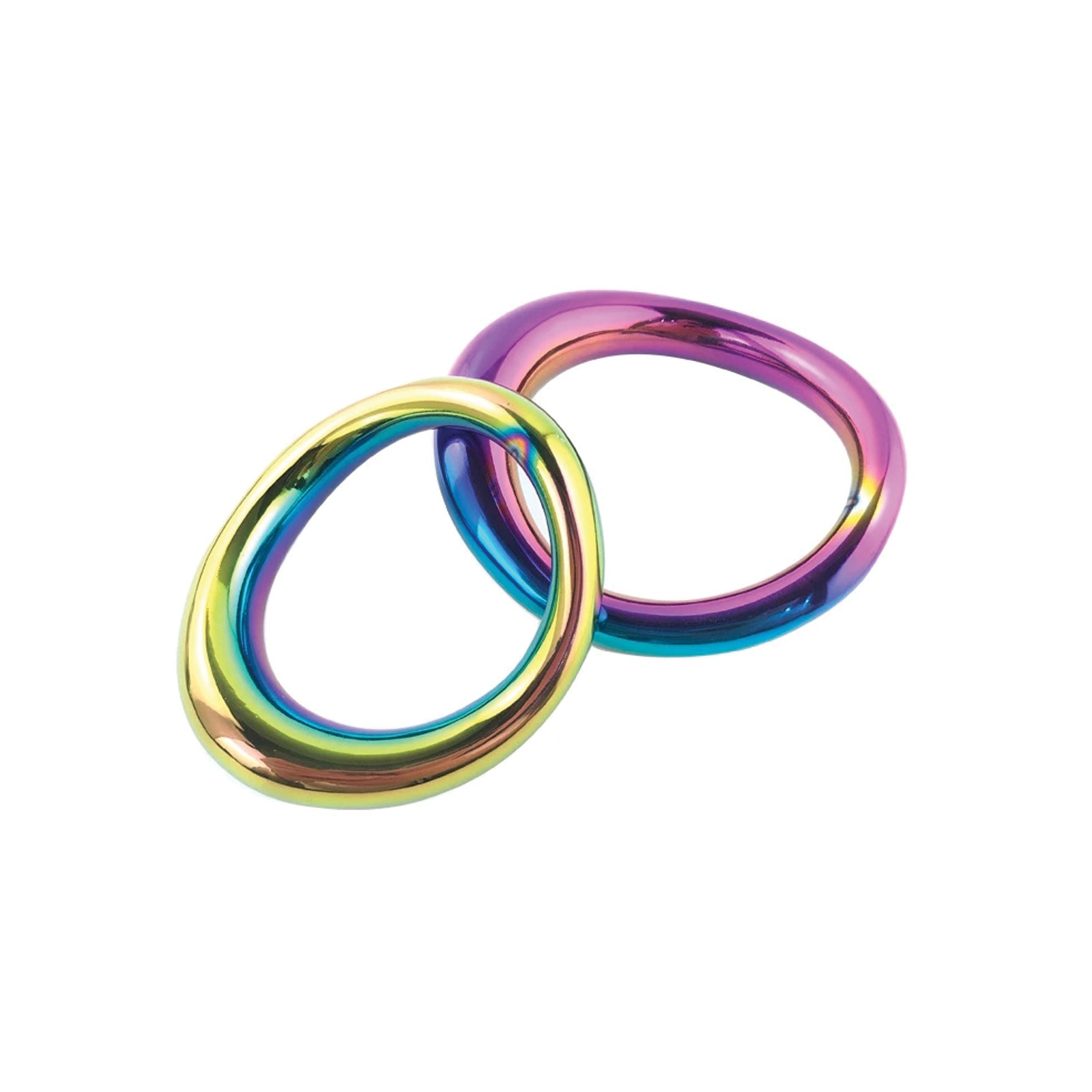 Plesur Metal Cock Ring Rainbow