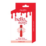 Hello Sexy Bling Bling Mini Wand Massager Tiger Lily