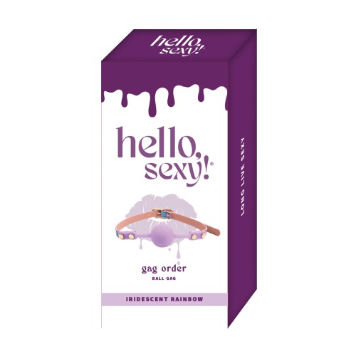 ¡Hola Sexy! Gag Ball Iridiscente Arcoíris