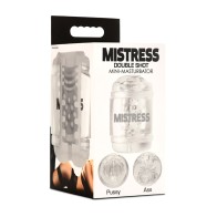 Curve Toys Mistress Double Shot Pussy & Ass Mini Masturbator Clear