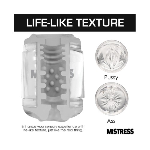 Curve Toys Mistress Double Shot Pussy & Ass Mini Masturbator Clear