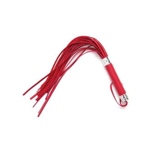 Flogger de Cuero Vegano de 18 Pulgadas Rojo