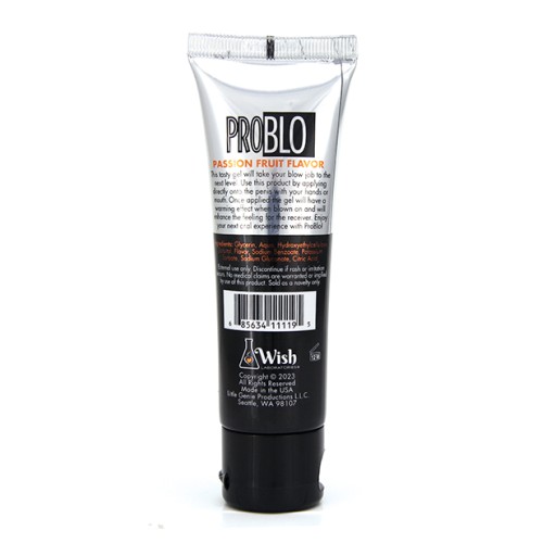 Pro Blo Oral Pleasure Gel Passion Fruit - Delicious Lubrication