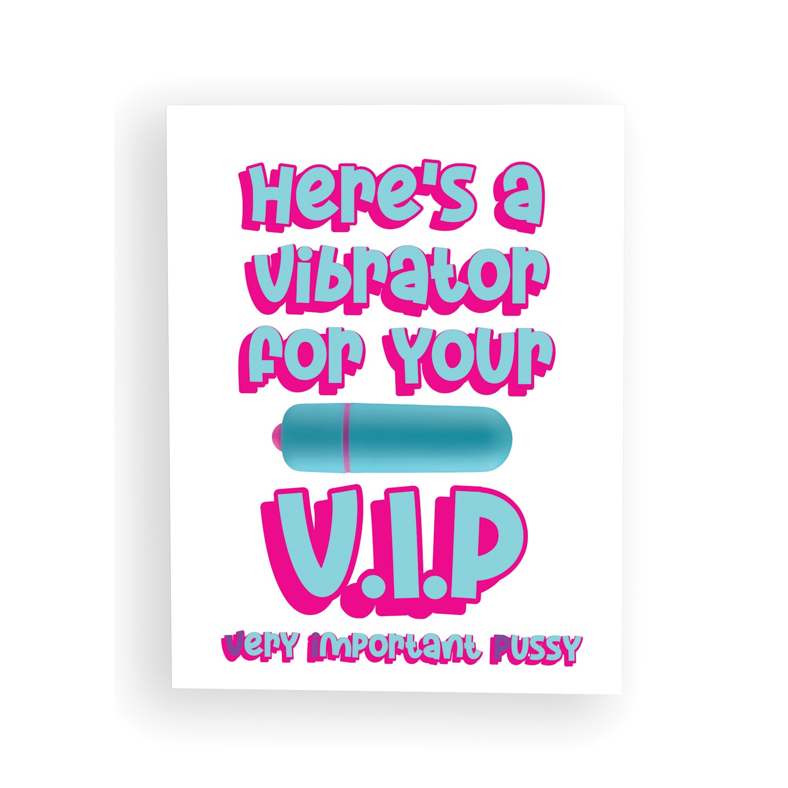 Naughty Vibes Greeting Card with Bullet Vibrator