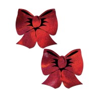 Pastease Coverage Holographic Bow - Red O/S