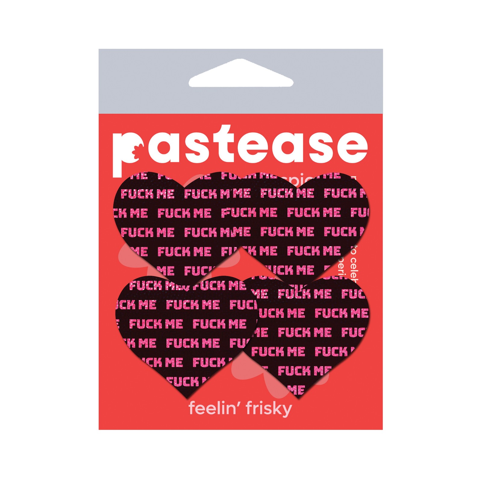 Pastease Petites Fuck Me Hearts - Black/Pink