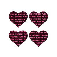 Nipple Pasties Petites Fuck Me Hearts - Negro/Rosa