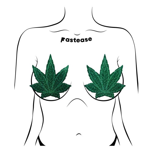 Pastease Pot Leaf Glitter Breast Covers