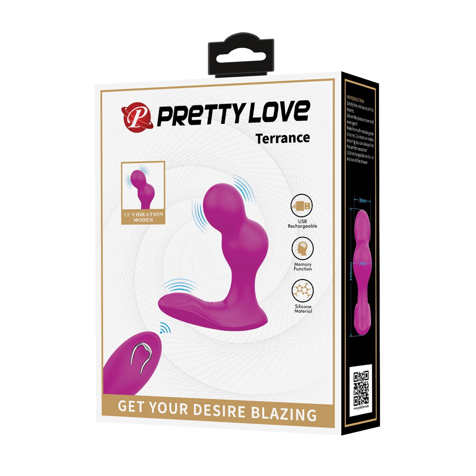 Estimulador Dual Pretty Love Terrance Fucsia