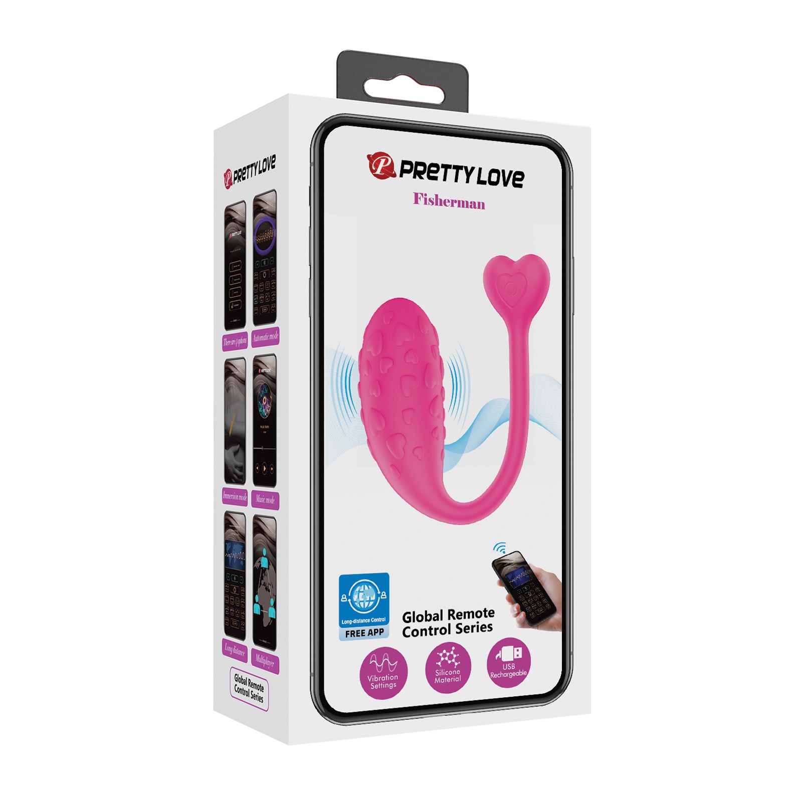 Huevo Vibrador Pretty Love Fisherman Rosa Caliente