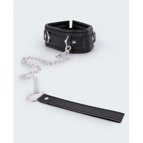 Lust PU Leather Collar and Leash Black