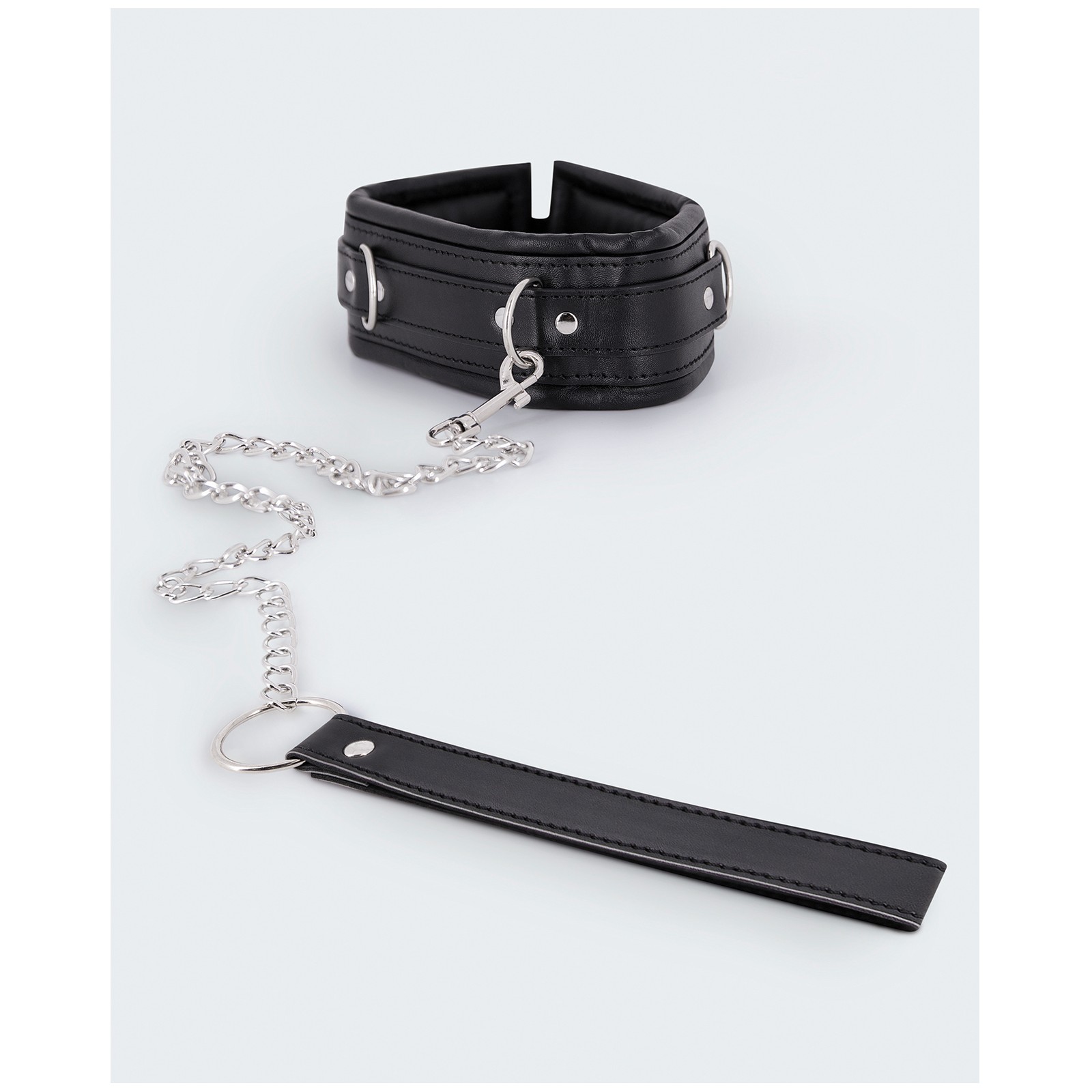 Lust PU Leather Collar and Leash Black