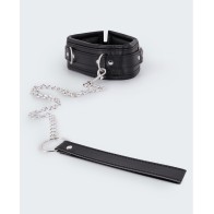 Lust PU Leather Collar and Leash Black