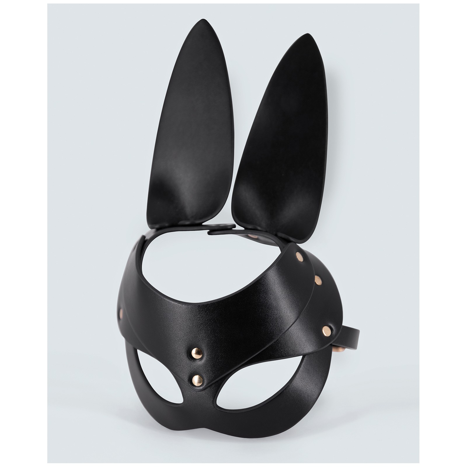 Lust PU Leather Bunny Mask Black