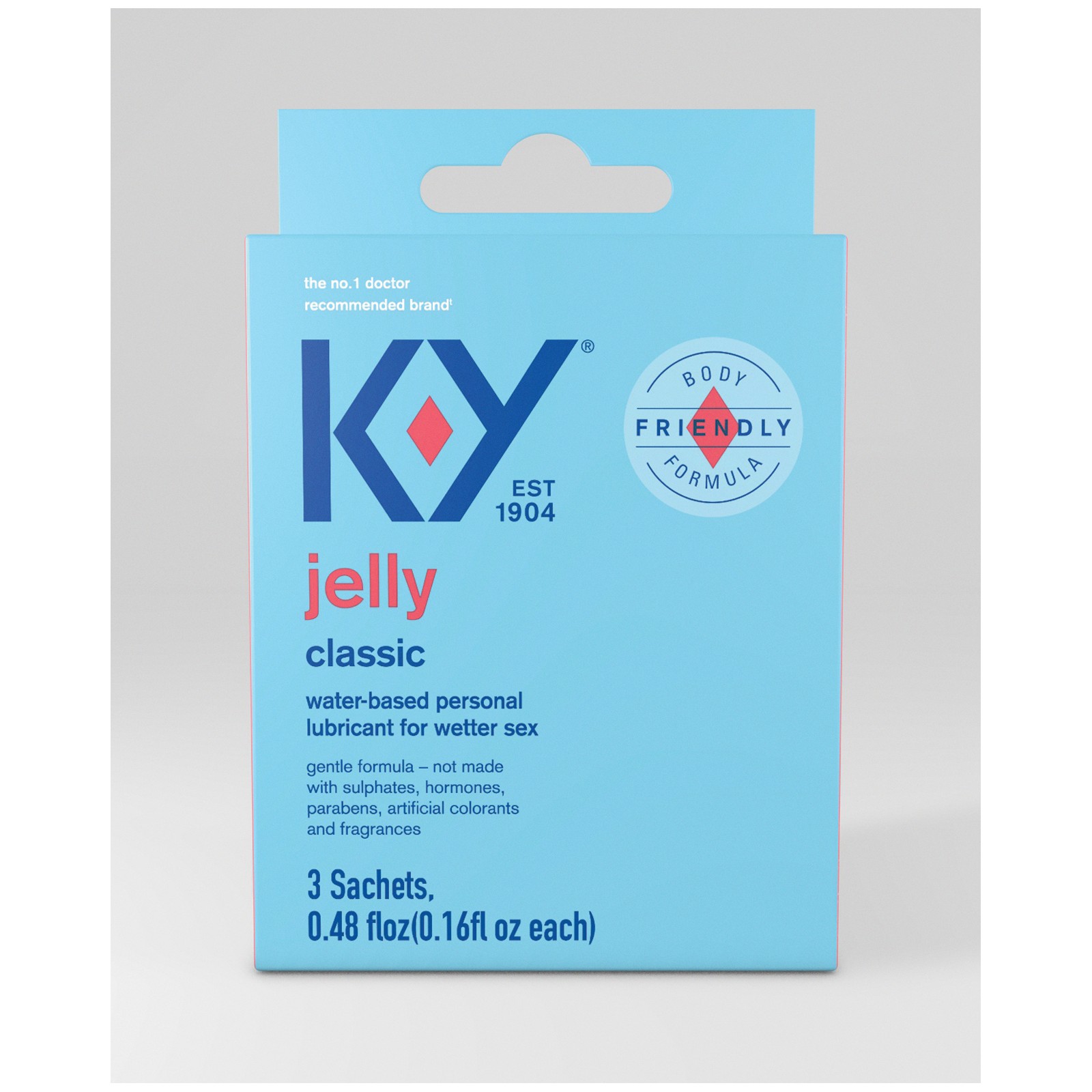 K-Y Water Based Jelly Lube Pack of 3 Sachets