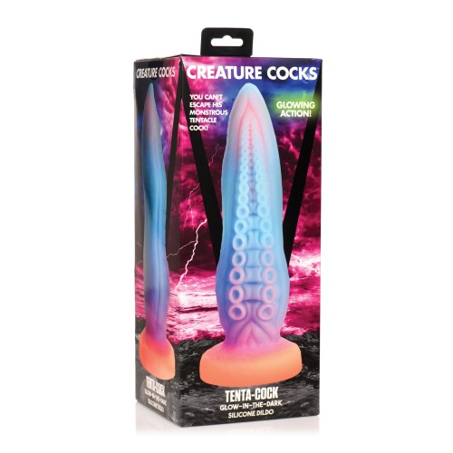 Dildo de Silicona Tenta-Cock Brilla en la Oscuridad