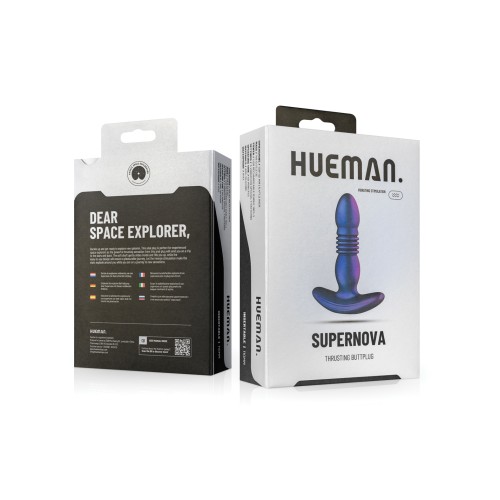 Hueman Supernova Thrusting Butt Plug - Purple