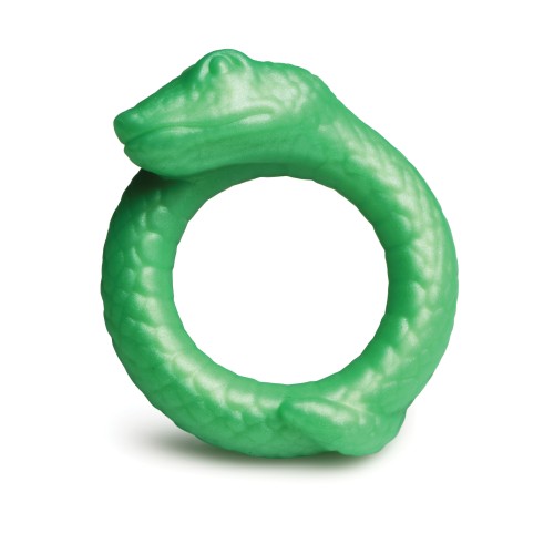 Anillo de Silicona con Serpiente Creature Cocks - Verde