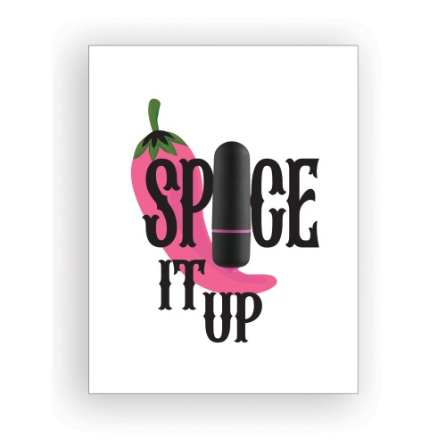 Spice It Up Naughty Greeting Card with Rock Candy Vibrator & Fresh Vibes Towelettes