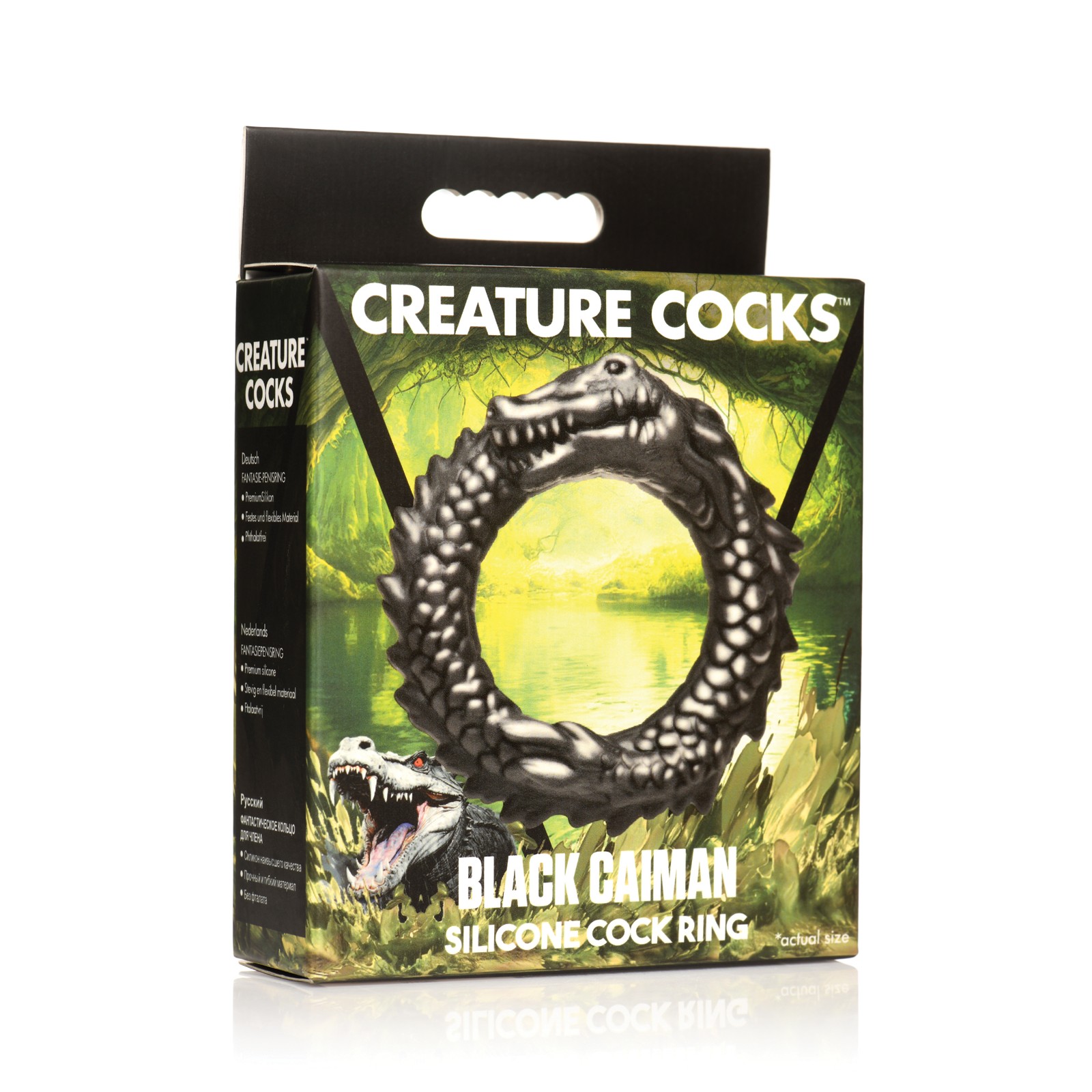 Anillo de Silicona Creature Cocks Caiman Negro