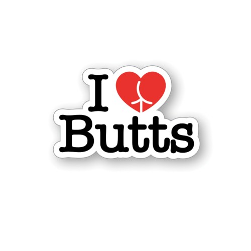 Wood Rocket I Love Butts Enamel Pin for Fun Accessories