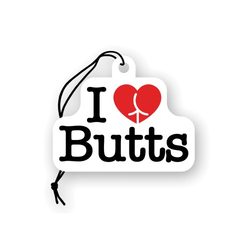 Wood Rocket I Love Butts Air Freshener - Apple