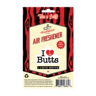 Wood Rocket I Love Butts Air Freshener - Apple