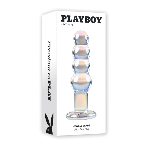 Playboy Jewels Beads Anal Plug Clear