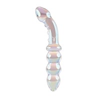 Dildo de Vidrio Doble Playboy Pleasure Jewels con Esferas Anales