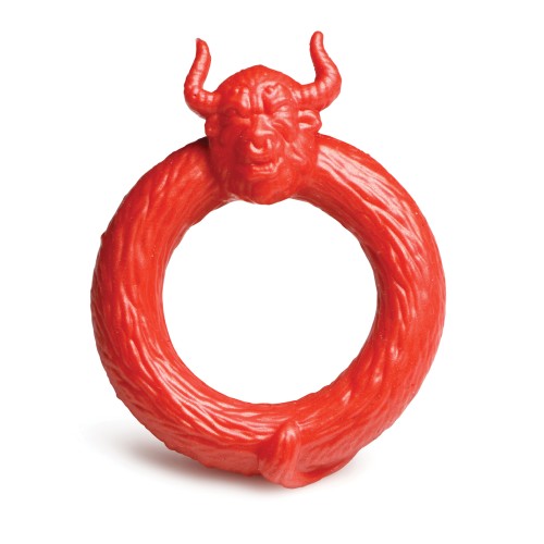 Beast Mode Silicone Cock Ring - Red for Intense Pleasure