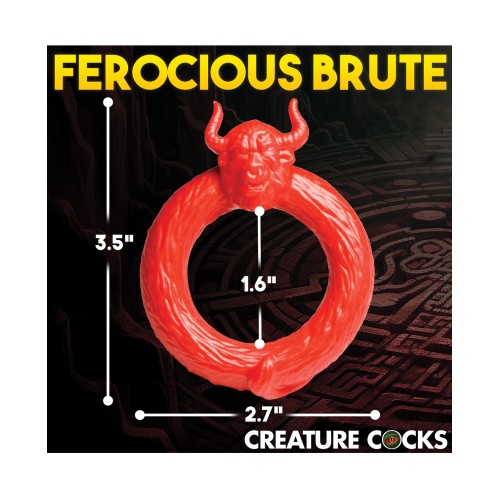 Beast Mode Silicone Cock Ring - Red for Intense Pleasure