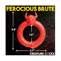 Beast Mode Silicone Cock Ring - Red for Intense Pleasure