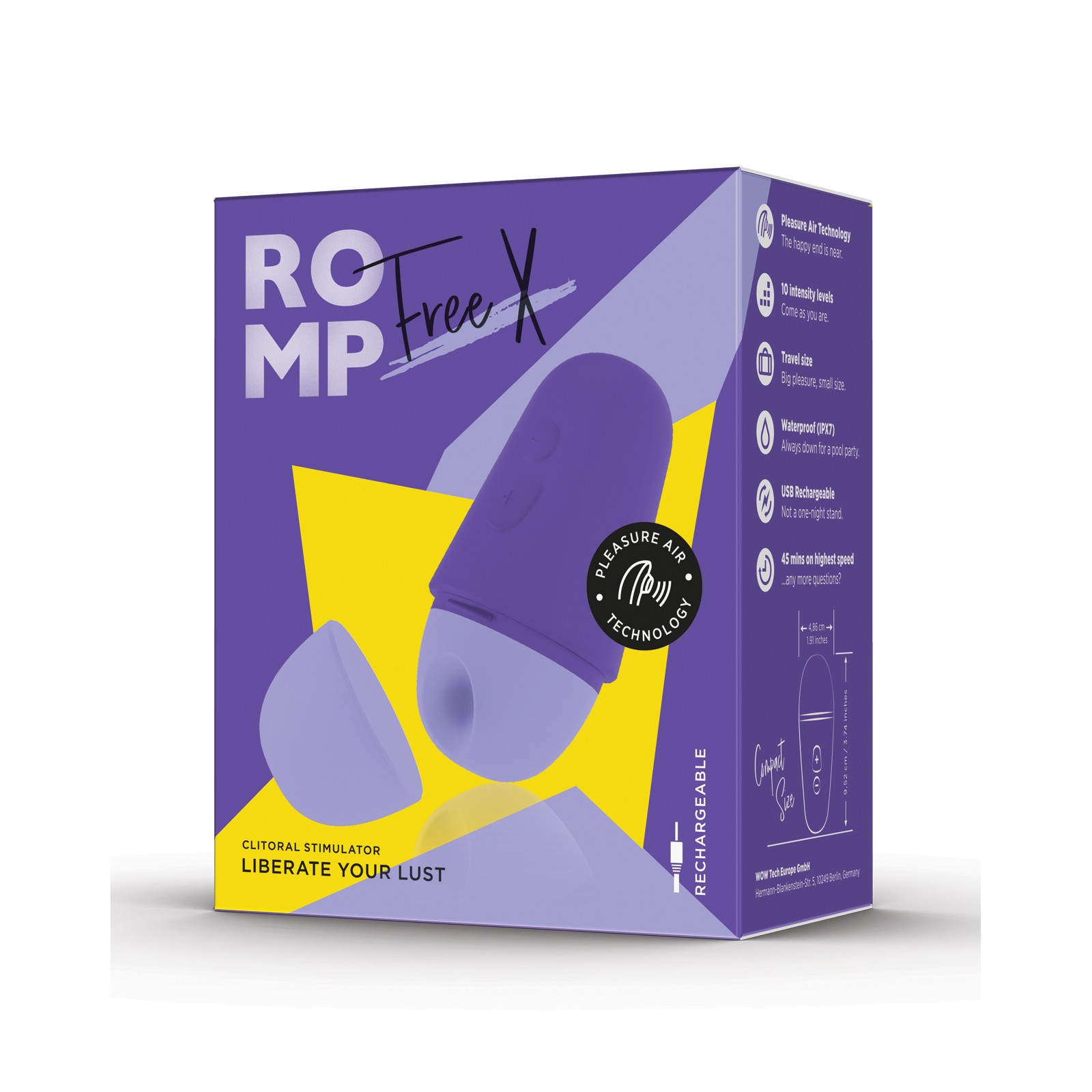 Vibrador Clitoriano ROMP Free X Púrpura