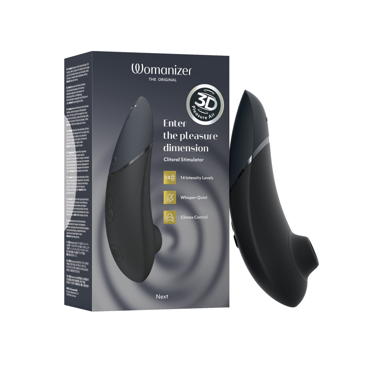 Womanizer Next 3D Control de Clímax con Aire de Placer Negro