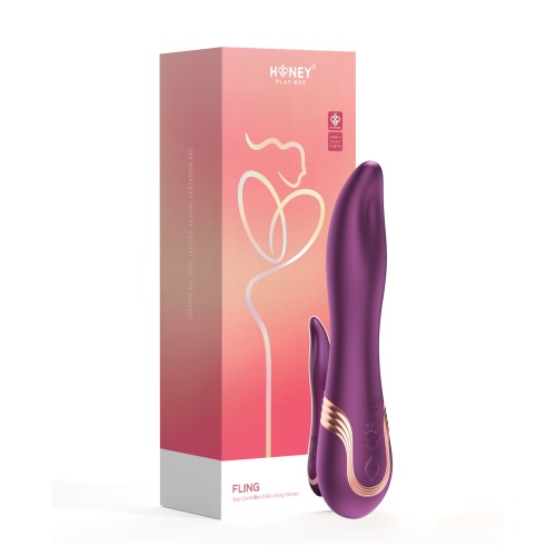 Fling Oral Licking Vibrator in Purple