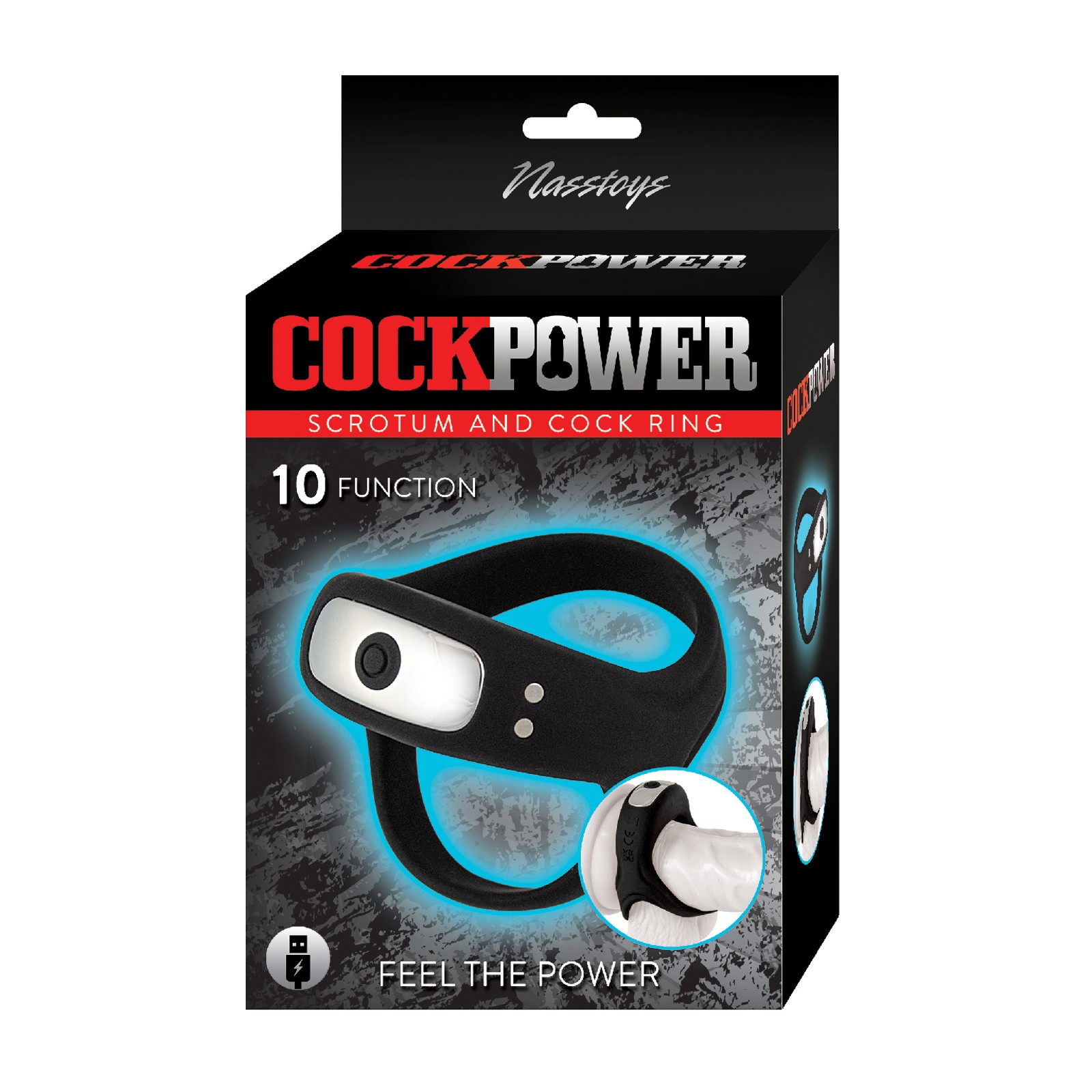 Cockpower Anillo Escrotal y de Pene Negro