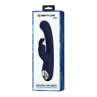 Pretty Love Lamar Rabbit Vibrator - Blue