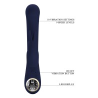 Pretty Love Lamar Rabbit Vibrator - Blue