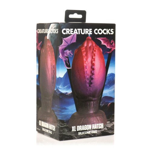 Creature Cocks Dragon Hatch Silicone Egg - XL Multi Color