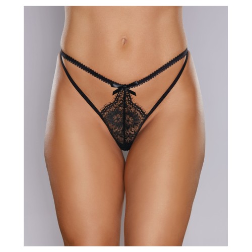 Adore Dreaming Lace Thong - Black