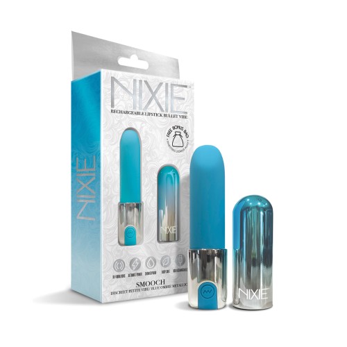 Nixie Smooch Rechargeable Lipstick Vibrator in Blue Ombre