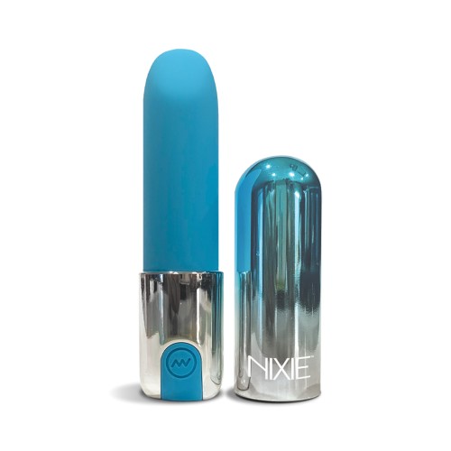 Nixie Smooch Rechargeable Lipstick Vibrator in Blue Ombre