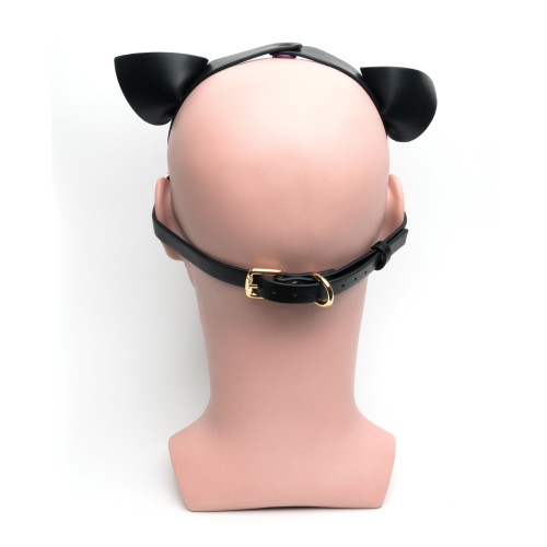 665 Bondage Pup Hood Black/Purple