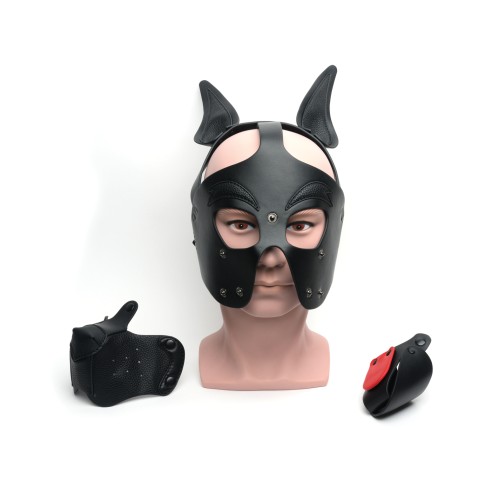 665 Playful Pup Hood OS Black