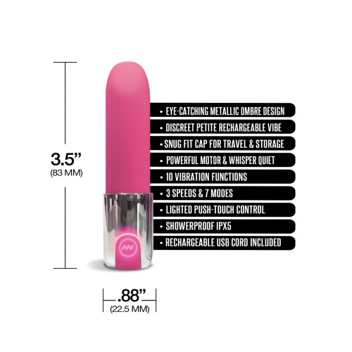 Nixie Smooch Lipstick Vibrator - Pink Ombre