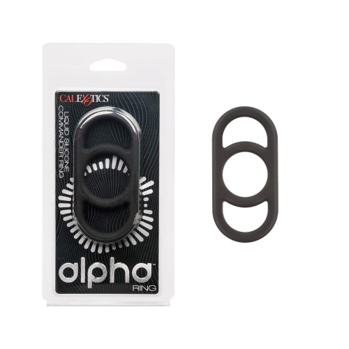 Alpha Liquid Silicone Cock Ring Black