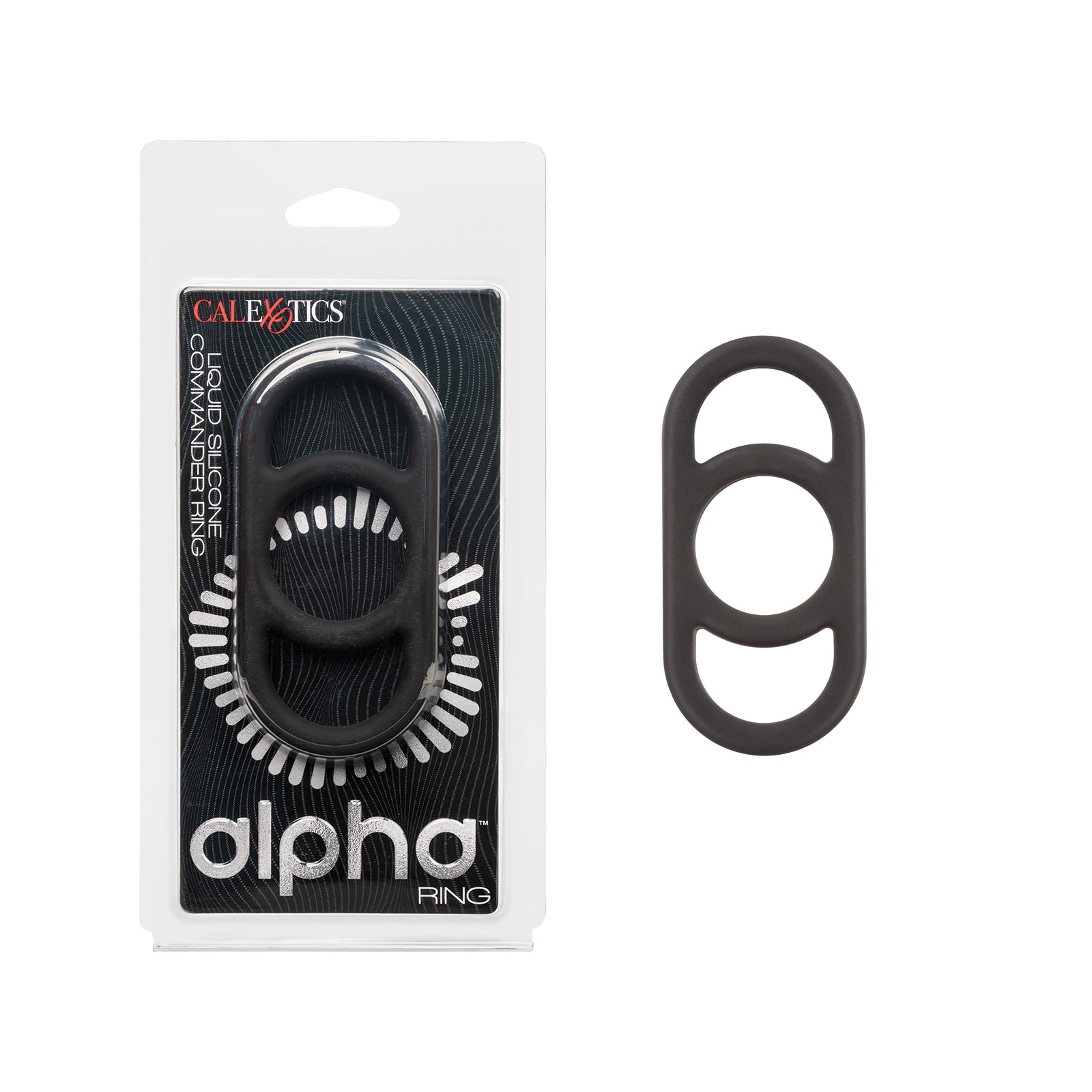 Alpha Liquid Silicone Cock Ring Black