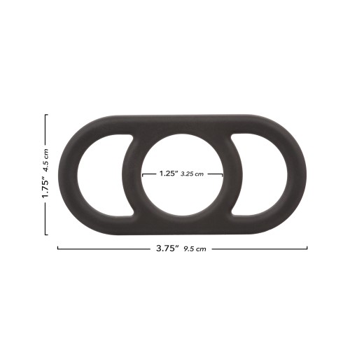 Alpha Liquid Silicone Cock Ring Black